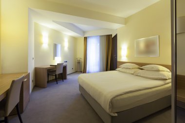 Modern otel odası iç mimarisi