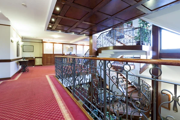 Corridor and stairs in elegant hotel — Stock Photo, Image