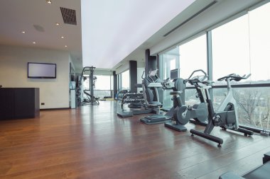 modern bir spor salonu iç