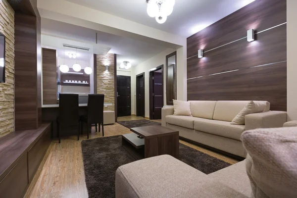 Moderne Luxus-Wohnung Interieur — Stockfoto