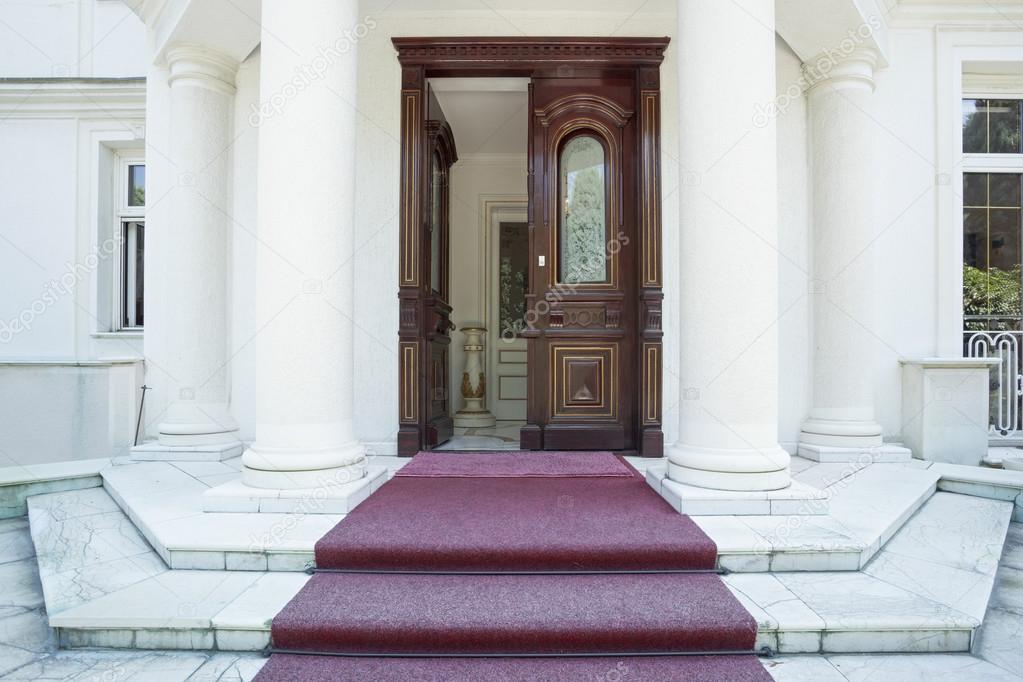 Front door of luxury villa