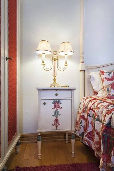 Elegant bedside lamp — Stock Photo, Image