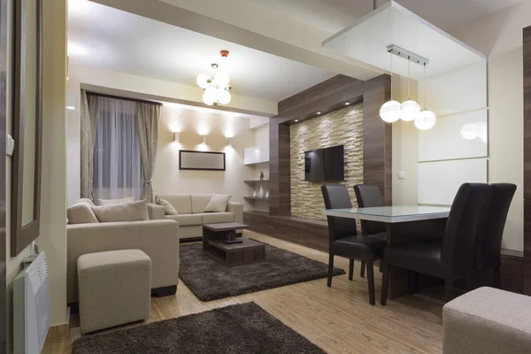 Nowoczesny, luksusowy apartament wnętrze — Zdjęcie stockowe