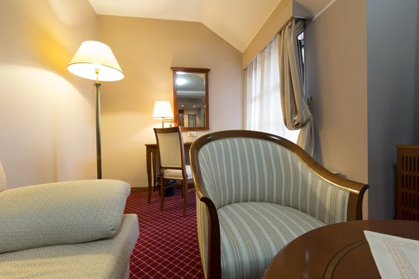 Wnętrze pokoju hotelowego — Zdjęcie stockowe