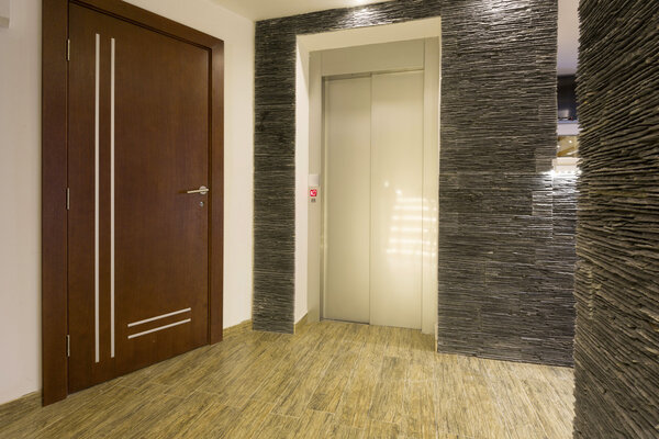 Elevator in modern building