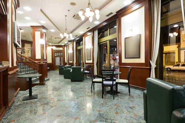 Elegante hotel café interior — Fotografia de Stock