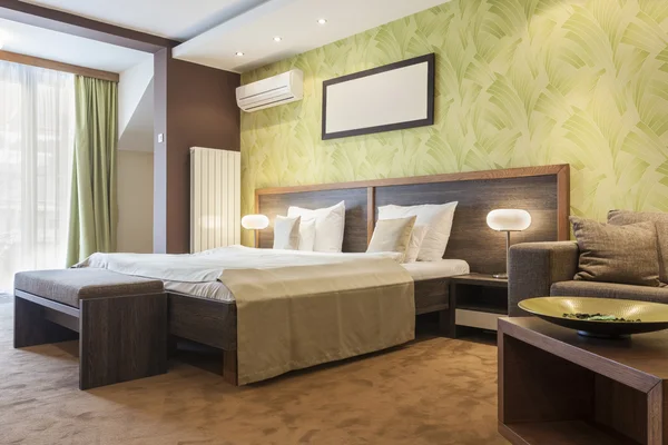 Modernes Hotelzimmer-Interieur — Stockfoto