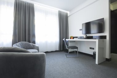 Modern otel odası iç mimarisi