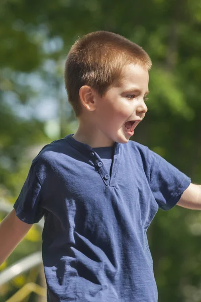 Outdoors portrait of a cute little boy — Stock Photo, Image