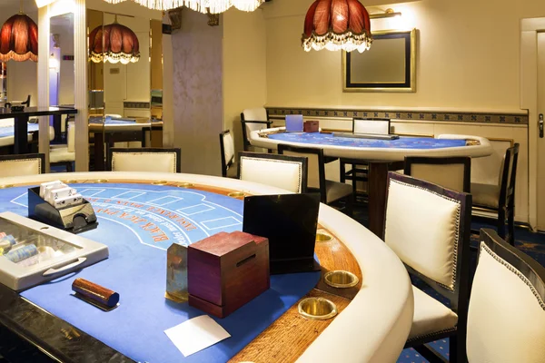 Blackjack tables at the casino — Stock Photo, Image