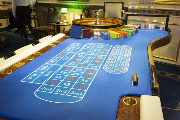 Τραπέζι της ρουλέτας στο καζίνο — Φωτογραφία Αρχείου