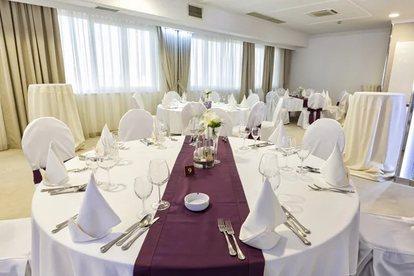 Elegant banquet hall inredning — Stockfoto