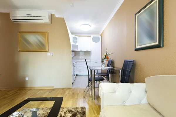 Moderno appartamento interno con cucina — Foto Stock