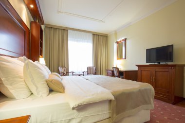 Zarif otel yatak odası iç