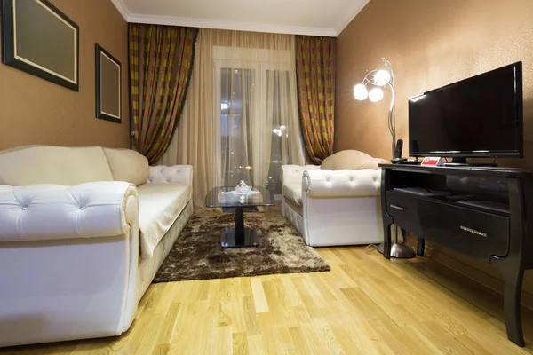 Wnętrze salonu luksusowy apartament — Zdjęcie stockowe