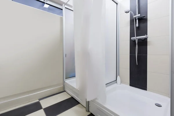 Shower room in fitness center — Stock Photo, Image