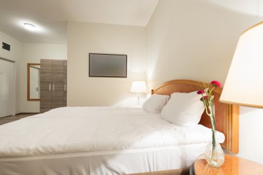 Otel yatak odası iç akşam