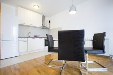 Yemek odası ve mutfak modern daire