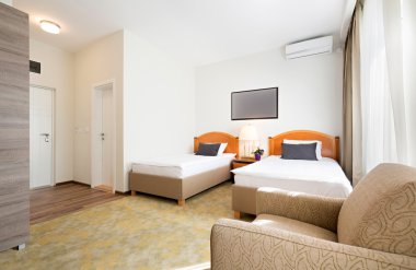 İç modern Çift Yataklı Oda