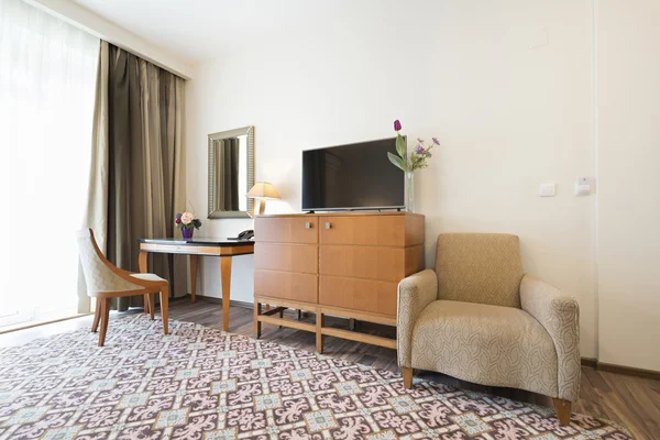 Sala de estar en apartamento del hotel — Foto de Stock