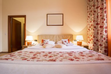 Zarif otel yatak odası iç