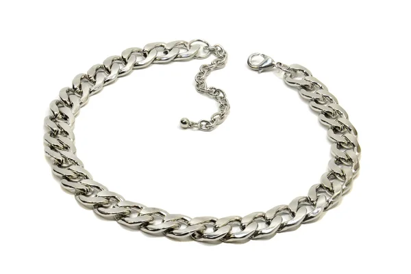 Cadena collar de plata . — Foto de Stock