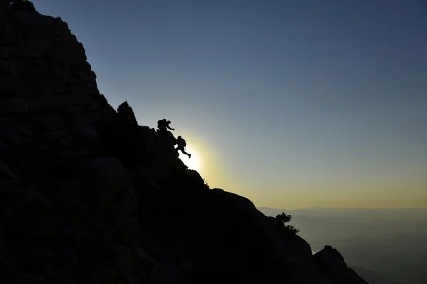 Geest van saamhorigheid & passie van de beklimming — Stockfoto