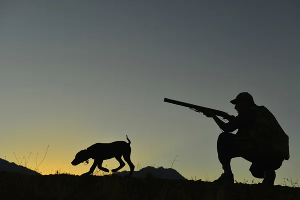 Caça cães e época de caça — Fotografia de Stock