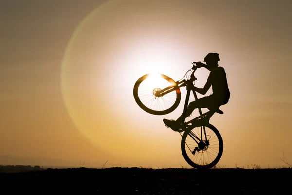 Manchmal Wirst Ein Verrücktes Fahrrad Fahren Und Die Begeisterte Energie — Stockfoto