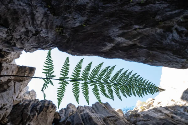 dangerous deep snow pits and caves in the mountainous area in the Mediterranean region