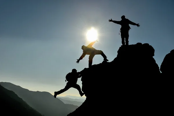 Arrampicatori dilettanti dallo spirito professionale — Foto Stock