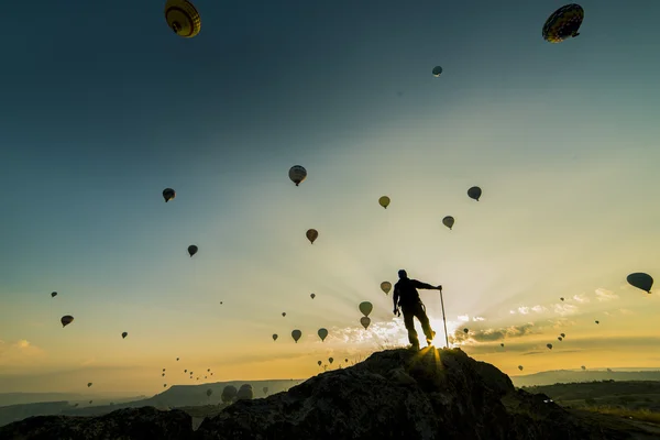 Watch Sunrise balloons — Stock Photo, Image