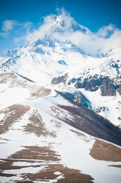 Kazbek mountain in Caucasus Royalty Free Stock Photos