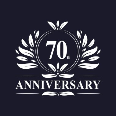 70 years Anniversary logo, luxurious 70th Anniversary design celebration.