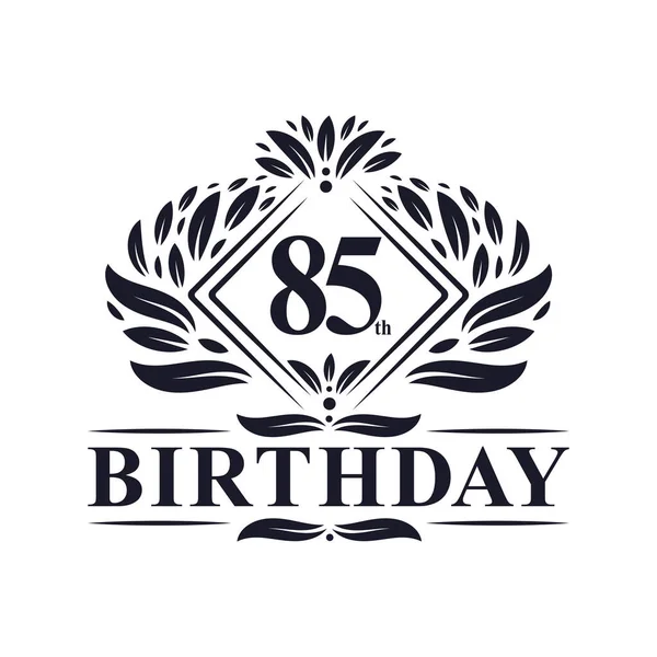 Years Birthday Logo Luxury 85Th Birthday Celebration — Stock Vector