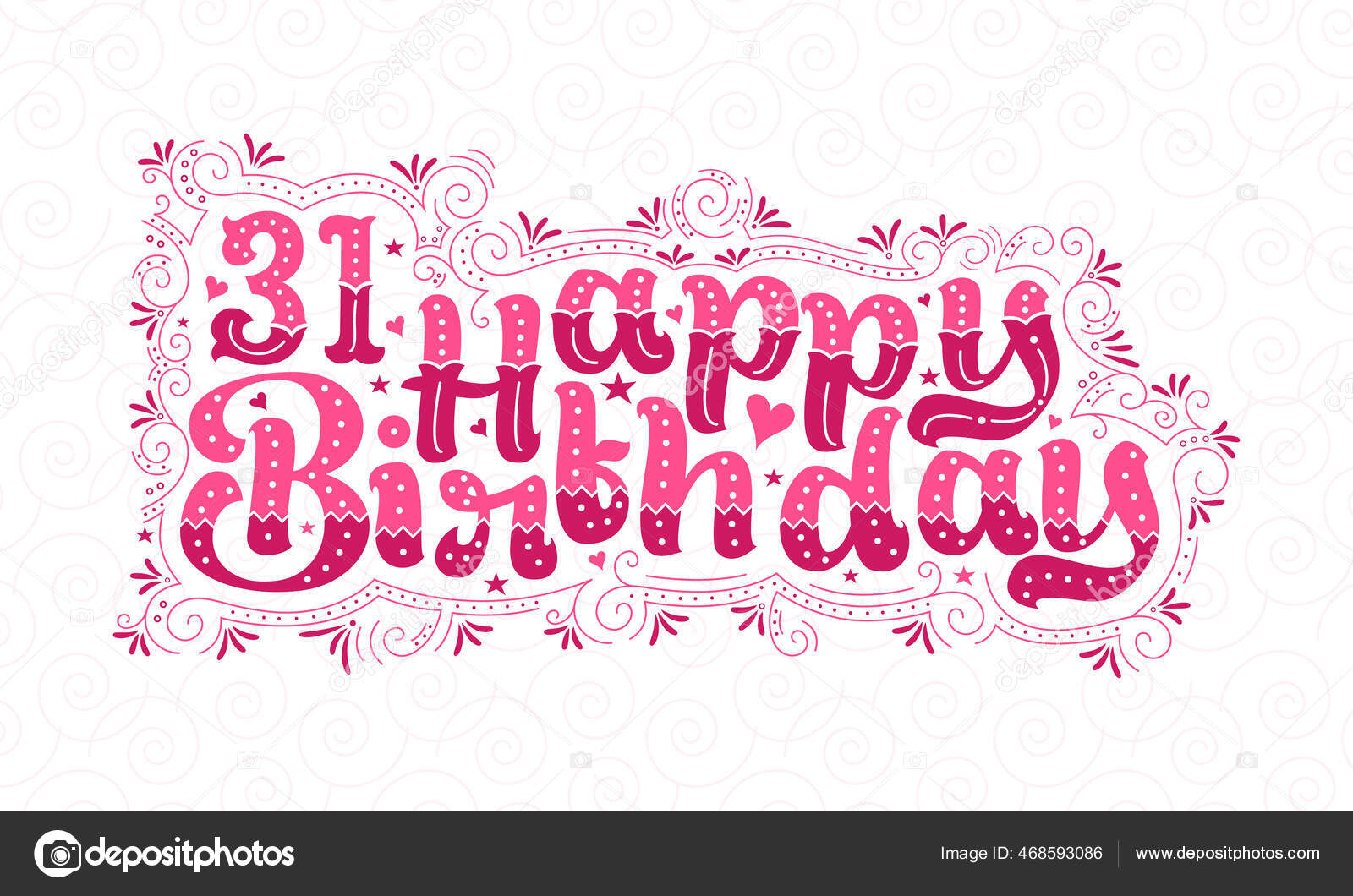 31eme Joyeux Anniversaire Lettrage Ans Anniversaire Belle Typographie Design Avec Image Vectorielle Par Net Art C Illustration