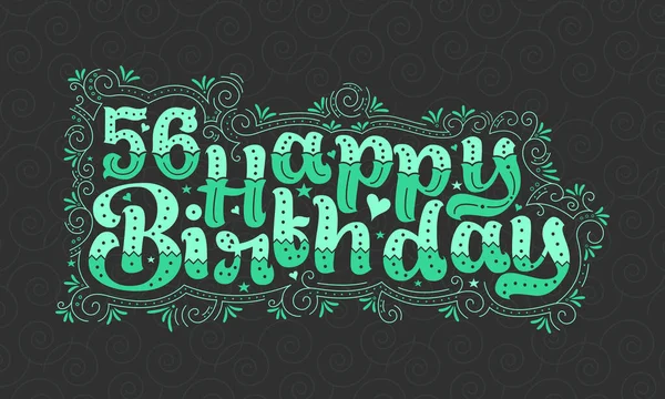 Boldog Születésnapot Betűző Éves Születésnap Gyönyörű Tipográfia Design Zöld Pontok — Stock Vector