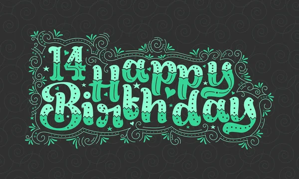 Buon Compleanno Lettering Anni Compleanno Bella Tipografia Design Con Puntini — Vettoriale Stock