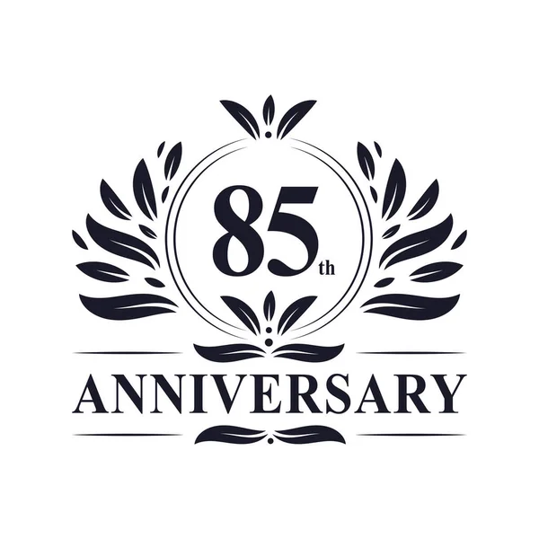 85Th Anniversary Celebration Luxurious Years Anniversary Logo Design — Stock Vector