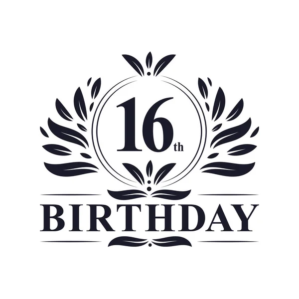 День Рождения Праздник Роскошь Лет Дизайн Логотипа — стоковый вектор