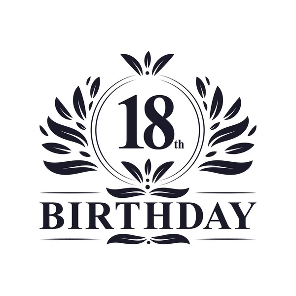 Compleanno Celebrazione Lusso Anni Compleanno Logo Design — Vettoriale Stock