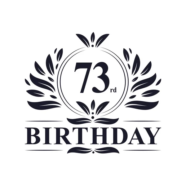 73岁生日庆典 奢华73岁生日标志设计 — 图库矢量图片