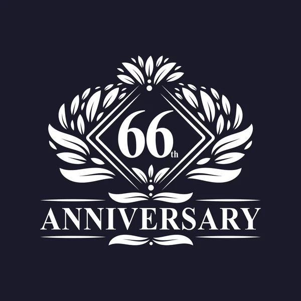 Logo Años Aniversario Logotipo Lujo Floral Aniversario — Archivo Imágenes Vectoriales