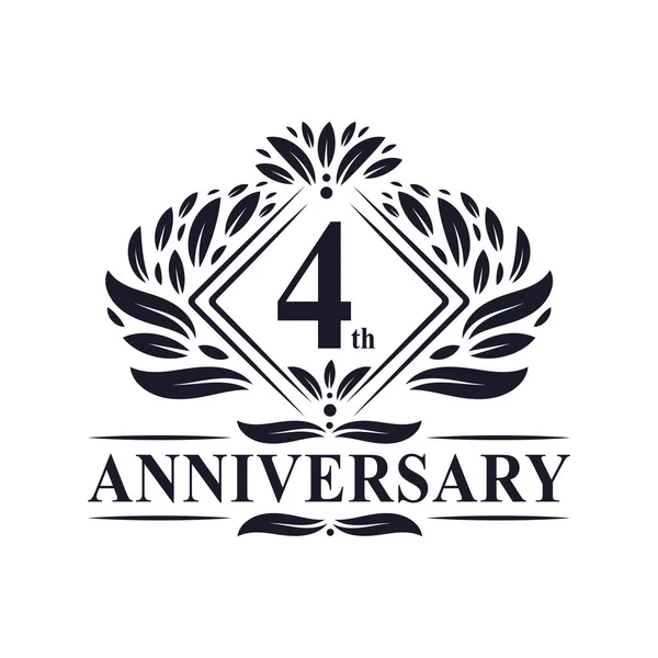 Роки Anniversary Logo Luxury Квітковий Логотип Річниці — стоковий вектор