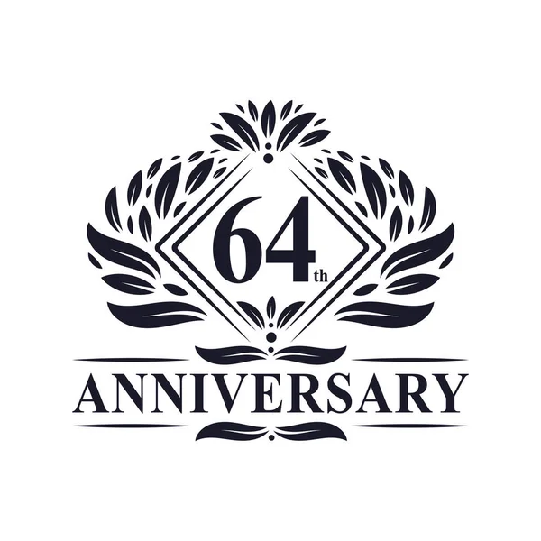 Летний Юбилей Логотип Роскошный Цветочный Логотип Летия — стоковый вектор