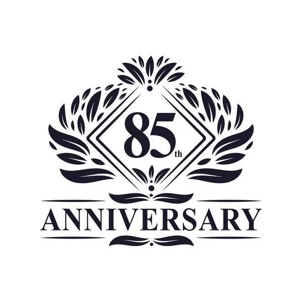 Ans Logo Anniversaire Luxe Floral 85E Anniversaire Logo — Image vectorielle