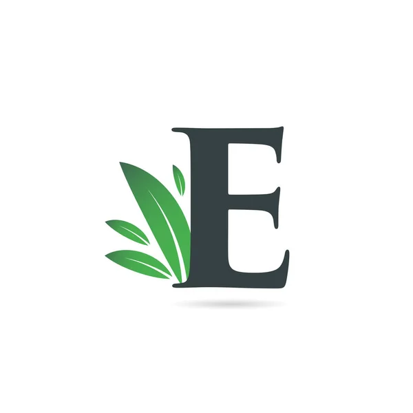 Oorspronkelijke Letter Leaf Logo — Stockvector