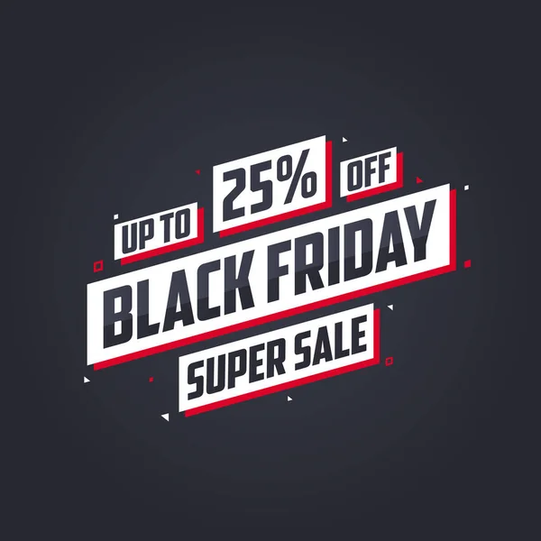 Black Friday Sale Banner Poster Upto Black Friday Sale Discount — Stock Vector