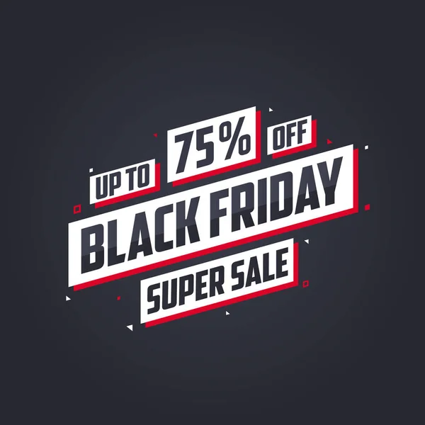 Black Friday Banner Venta Cartel Hasta Descuento Viernes Negro Venta — Vector de stock