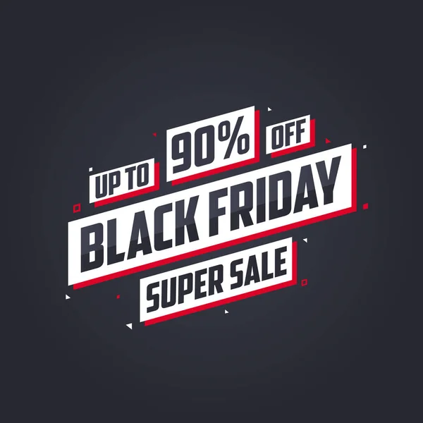 Black Friday Sale Banner Poster Upto Black Friday Sale Discount — Stock Vector